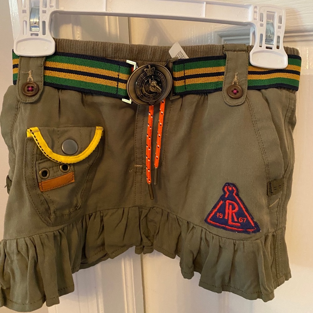 Ralph Lauren army green skirt with belt